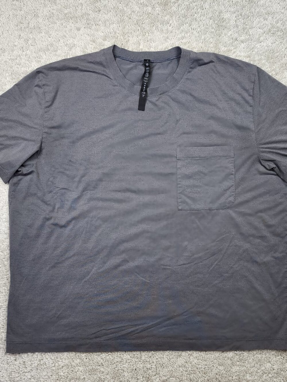 Lululemon Short Sleeve Crew Neck Boxy Fit Tee Men’s Size XL Grey Running Gym USA